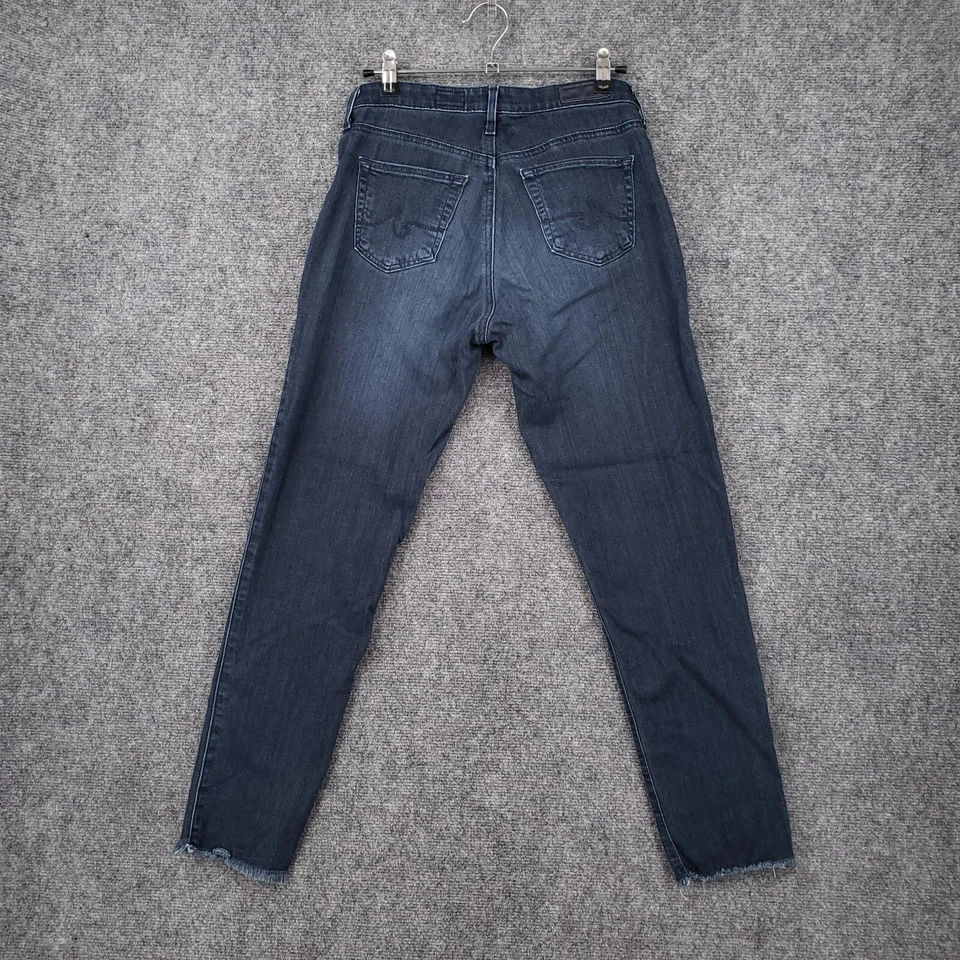 Pantalones de mezclilla AG Adriano Goldschmied para mujer 25 azules The Stevie ajustados tobillo recto Foto 2 de 4