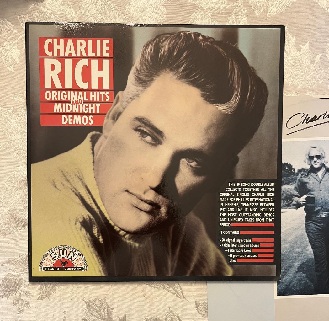 Charlie Rich Original Hits & Midnight demos 2 Records/Vinyls M- Sun records