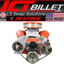 SBC Alternator & Power Steering Pump Accessory Drive Brackets Kit for Electri...