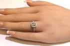 GIA 14k white gold yellow 1.72ct fancy diamond engagement ring Natural cushion — photo 8