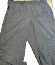 Women  s Pants. Catherines. Blue/Grey. Elastic Back Flat Front. 3X, 26/28W.