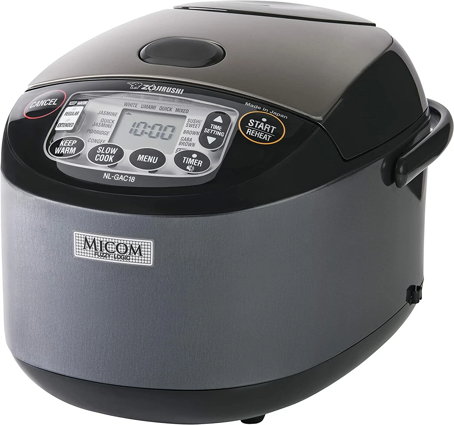 Zojirushi NL-GAC18 BM Umami Micom Rice Cooker & Warmer, 10 Cup, Metallic Black