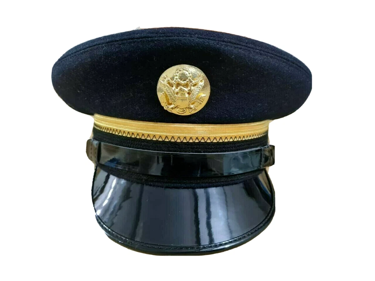 WWII U.S. Army Fur Felt Enlisted Dress Blue Service Cap Hat