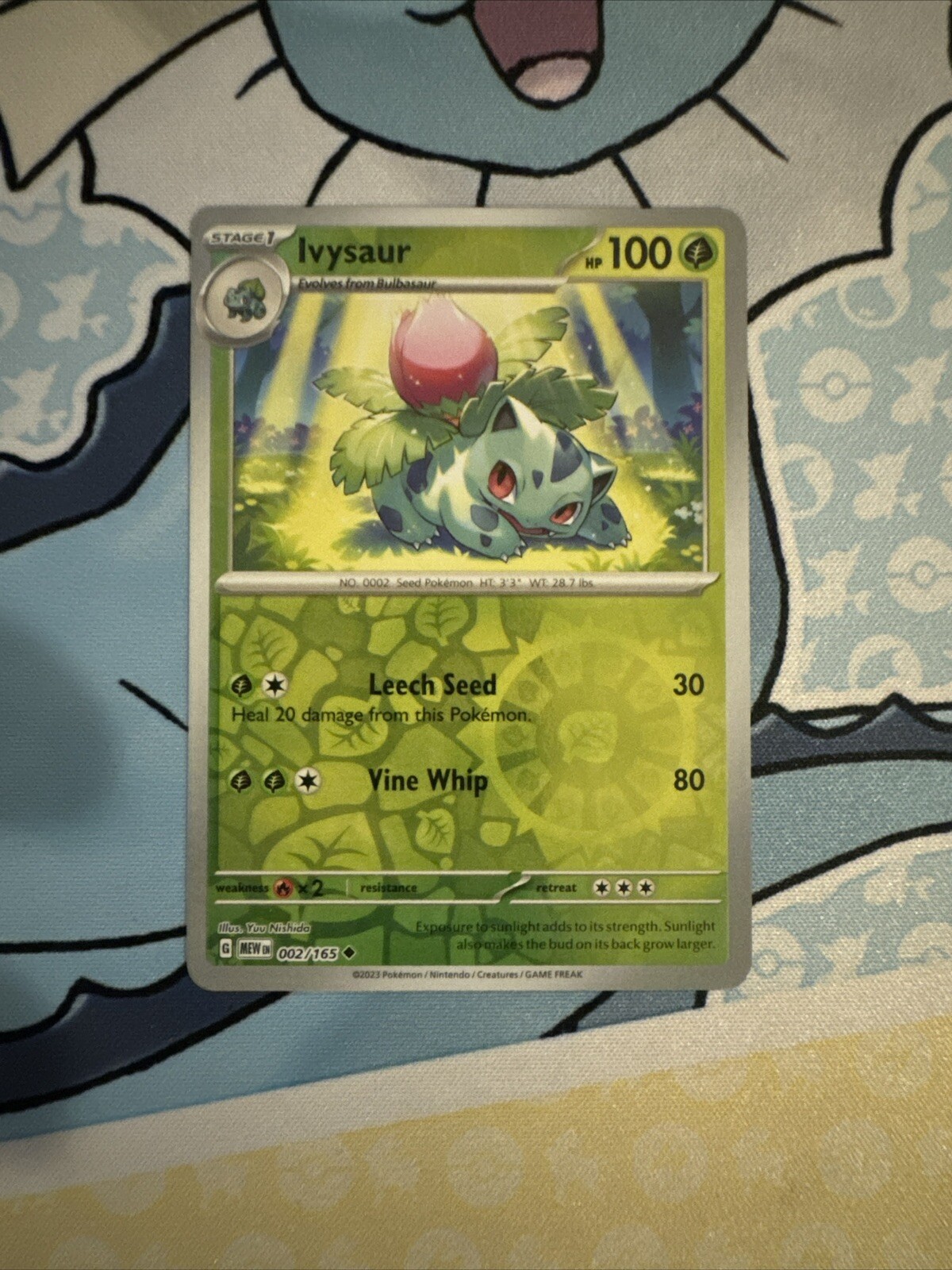 IVYSAUR 002/165 151 POKEMON (REVERSE HOLO, NM) ENGLISH