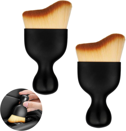 2Pcs Car Interior Detailing Brush,Soft Bristle Cleaning Brush for Car Interior
