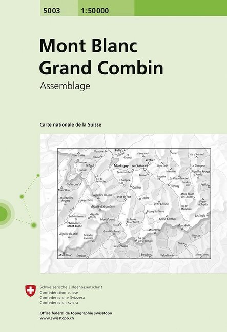 Thumbnail - Landeskarte Der Schweiz 5003 Mont Blanc - Grand Combin | 2019 |