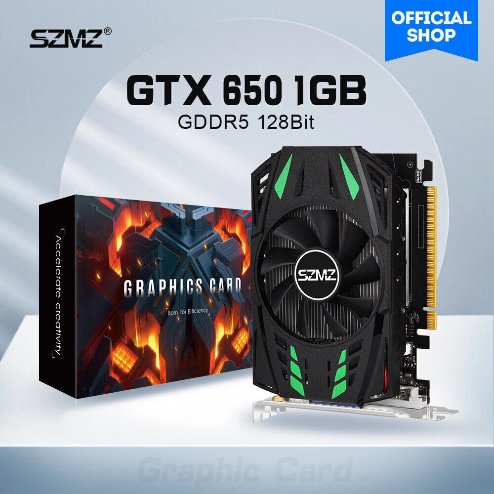 SZMZ New Video Card NVIDIA GeForce GTX 650 1GB Graphic Card GTX650 GDDR5 128Bits