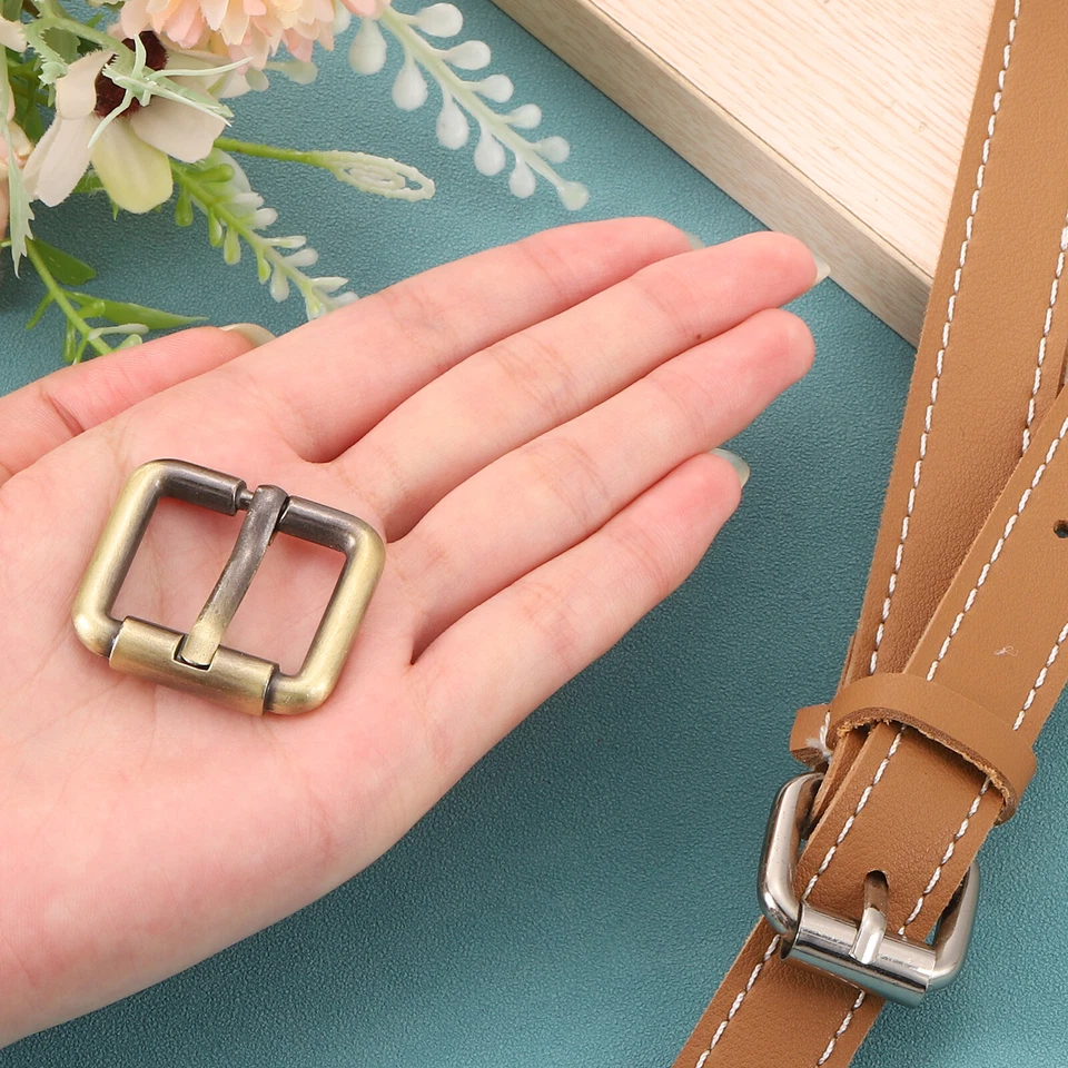 4Pcs Metal Roller Buckles 25mm Slider Movable Bar Strap Adjuster (Bronze Tone) — 第 4/4 张图片