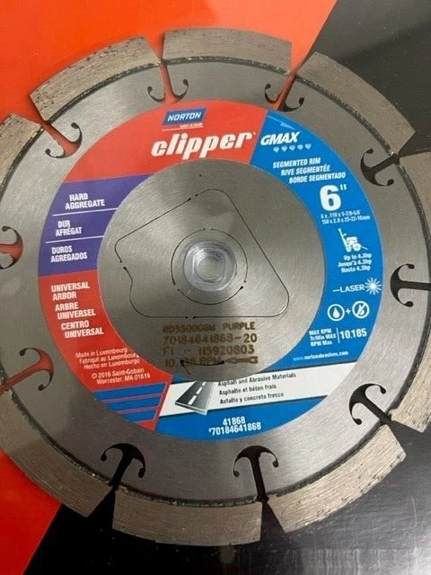 norton clipper gmax #70184641868 6" BLADE, NEW, FREE SHIPPING