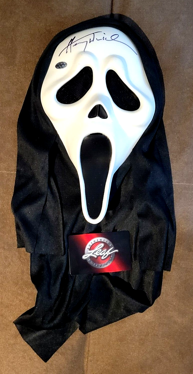 HENRY WINKLER SIGNED OFFICIAL FUN GHOSTFACE MASK SCREAM LEAF COA