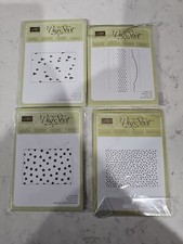 Lot Of 4 Stampin Up Textured Impressions On Point, Lucky Stars-Sizzix Big Shot