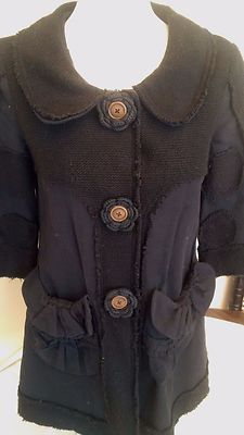 Fendi -  Designer Fancy Black Button Up Jacket