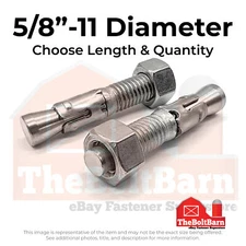 5/8"-11 316 Stainless Steel Wedge Anchors (Pick Length & Qty)
