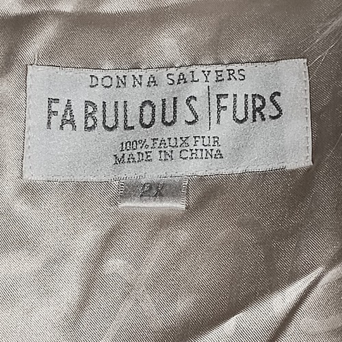 Donna Salyers' Fabulous Furs Faux Fur Vest Gr. 2X Mob Wife Old Money Luxury Glam - Bild 7 von 12