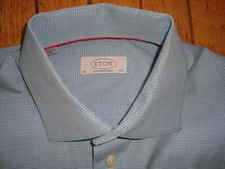 ETON MEN'S CONTEMPORARY SLIM FIT DRESS SHIRT SIZE 40 OR 15 3/4 HARDLY WORN 