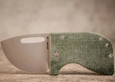 CountyComm Re-Action Folding Knife - OD Green Canvas Micarta - D2