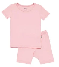 NWT Kyte Baby Short Sleeve w Shorts Bamboo Pajamas Crepe Pink Toddler Girl 3T
