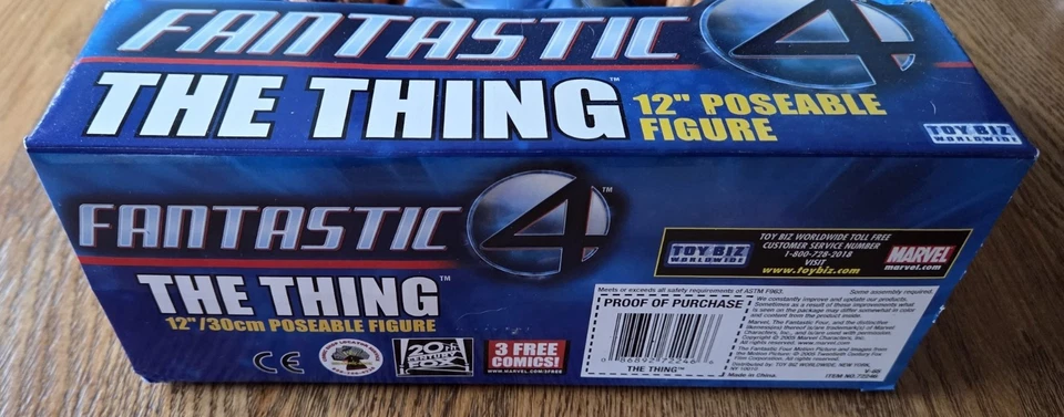 Toy Biz Marvel Fantastic 4 The Thing 2005 figura posable de 12" nueva en paquete Foto 2 de 4