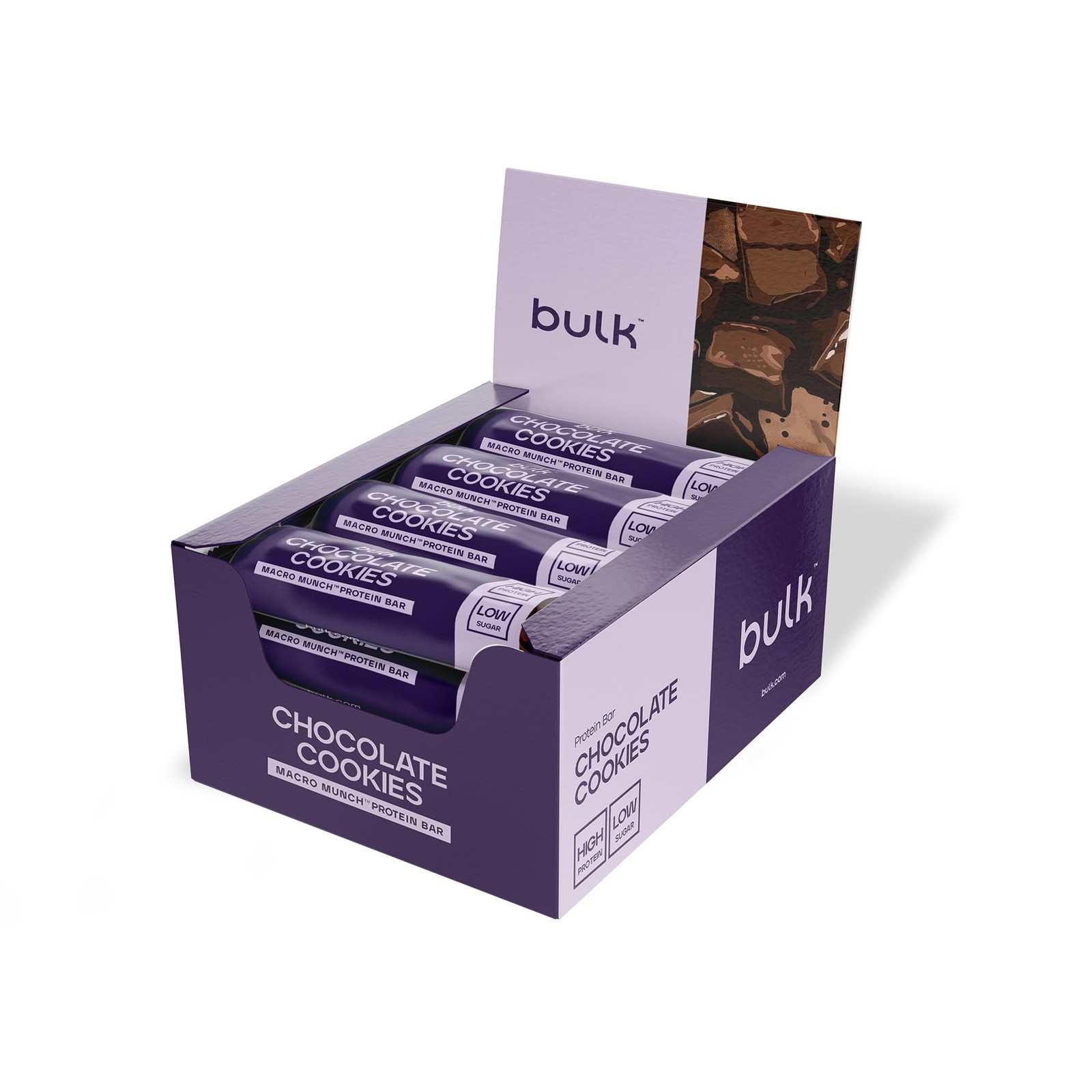 Bulk Macro Munch Barrette Proteiche 12x62g Chocolate Cookies - Low Sugar