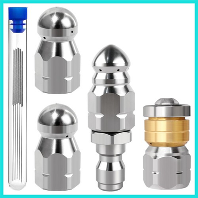 #ad #ad 4PCS Pressure Washer Sewer Jetter Nozzle Kit Stainless Steel Rotating Nose ... $27.85