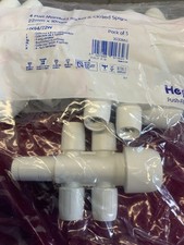 Pack of 5. WAVIN HEP2O HX94/22W 4 Port Manifold Socket / closed spigot 22mmx10mm