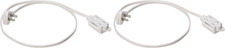 Extension Cord with Multiple Outlets, 3 Ft 2-Prong Indoor Power Strip, Flat Plug