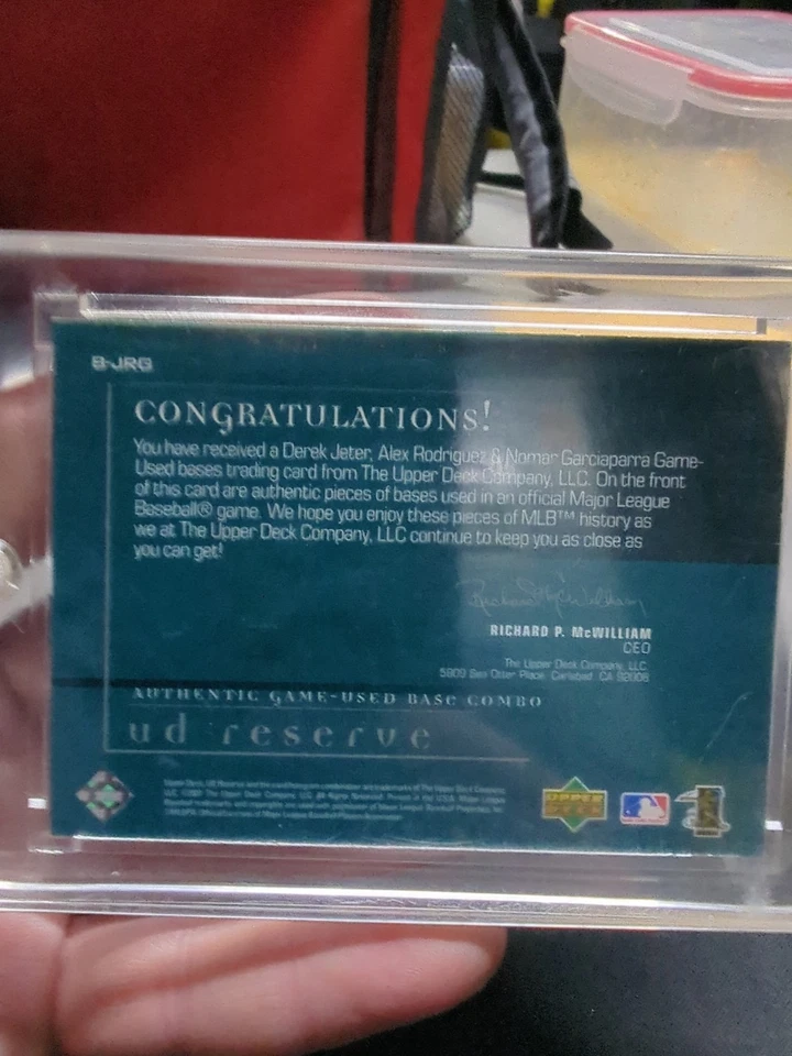 2001 Upper Deck Reserve Game-Used. Jeter, Rodriguez And Nomar Garciaparra. - Image 2 of 2