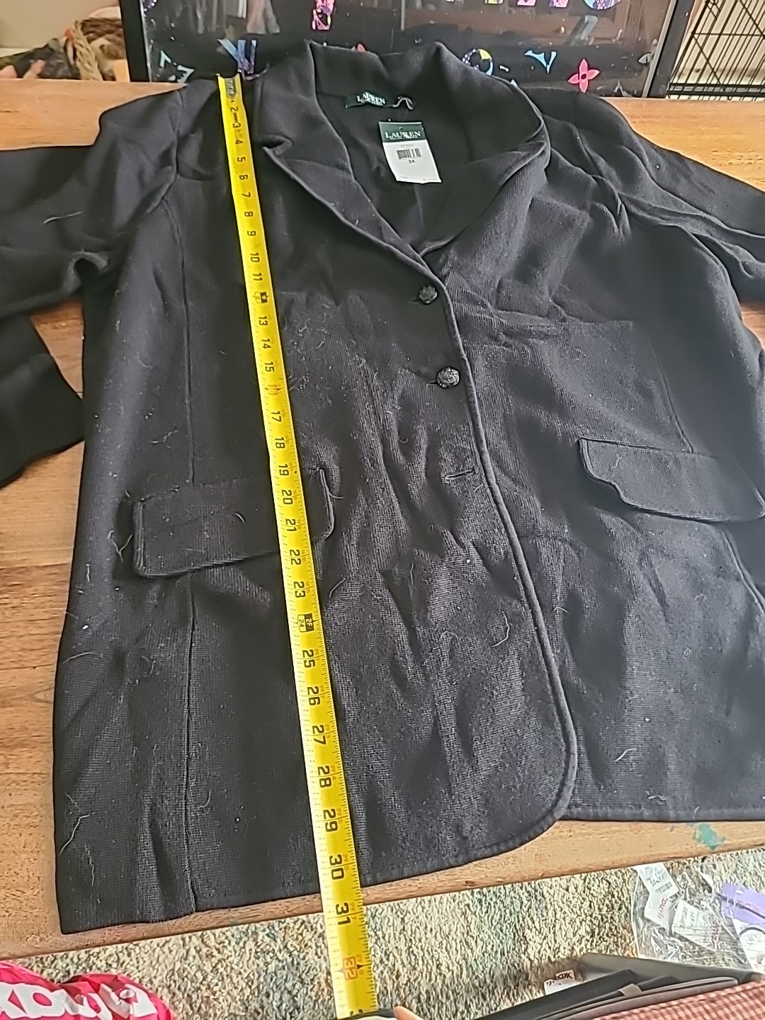 Lauren Ralph Lauren New Military Knit Sweater Blazer Jacket Women’s 3x Black thumbnail 9