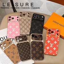 For iPhone 17 16 15 14 13 12 Pro Max Leather Luxury Shockproof Hard Phone Case