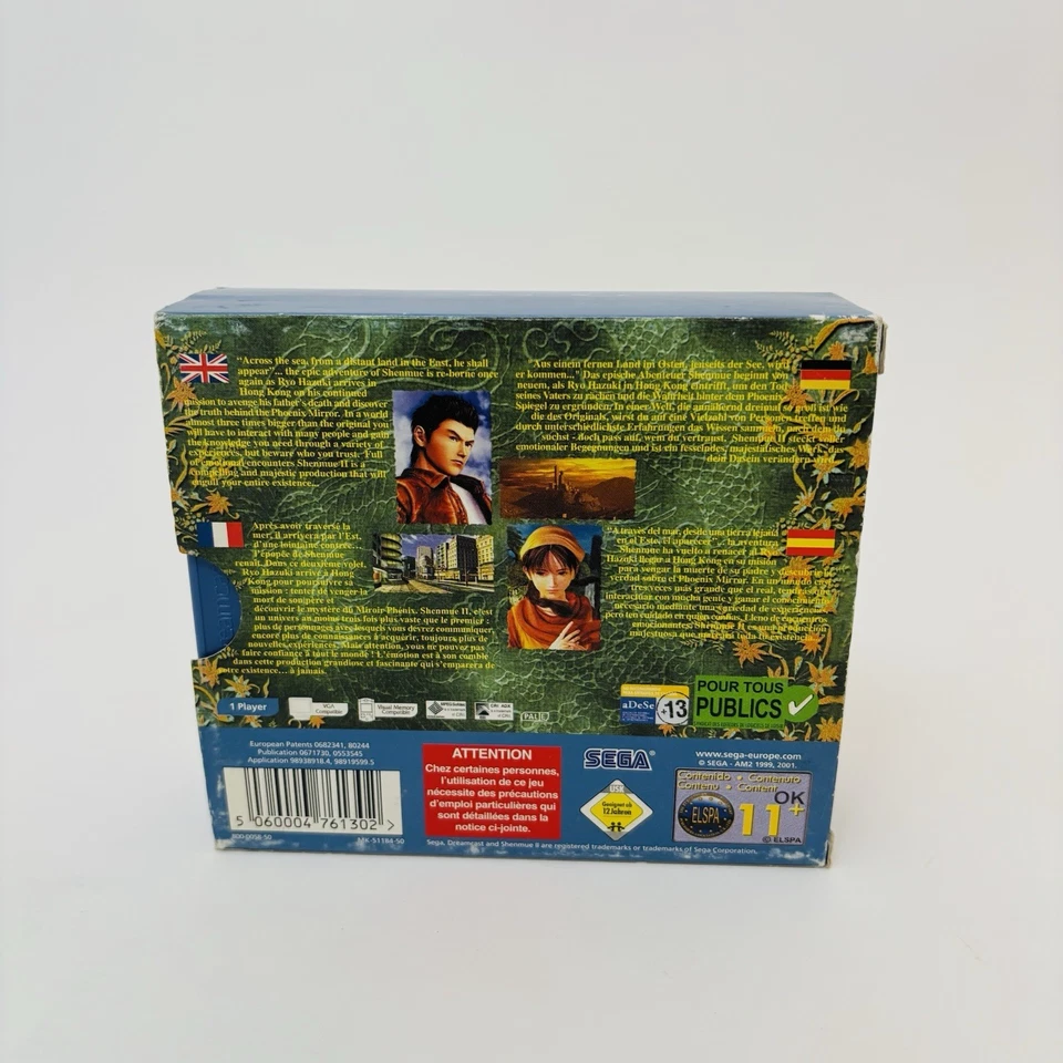 Videojuego vintage Sega Dreamcast Shenmue II con 4 discos y manual 2001 completo Foto 4 de 4