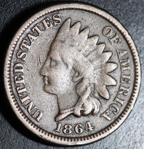 1864 INDIAN HEAD CENT - GOOD+  COPPER NICKEL CN