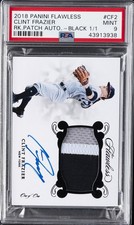 2018 PANINI FLAWLESS RC PATCH AUTOS BLACK 1/1 #CF2 CLINT FRAZIER PSA 9 AUTO