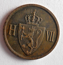 1907 NORWAY 2 ORE - HARD TO FIND HIGH VALUE RARE  Coin - Lot #B11