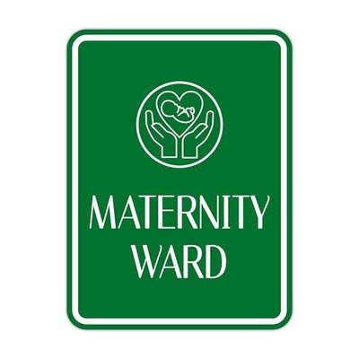 Portrait Round Plus Maternity Ward Wall or Door Sign | Patient-Specific Rooms