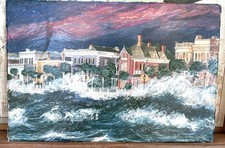 Firmado original en pizarra “La tormenta del 89” Charleston, SC Jeanie Graham Drucker
