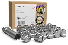 24 pcs M14x2 14x2 Thread 25mm 1.00" Long Open End Spline Lug Nuts Chrome