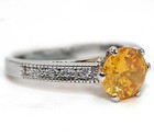 3CT Heat Treated Yellow Topaz 925 Sterling Silver Ring Jewelry Sz 6 NF1-7 — photo 2