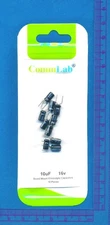 10 pack   10uF 16v electrolytic Radial lead Capacitors. 10 uF