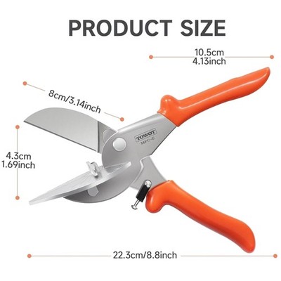 Stainless Miter Shears, 45-135 Degree Cut