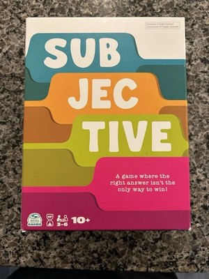 Subjective Card Game Family Party Game for The Family, Adults and Kids Ages 10+