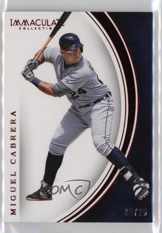 2016 Panini Immaculate Red 25/25 Miguel Cabrera #57 k8v