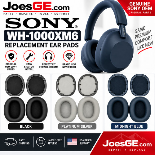 Genuine Authentic Sony WH-1000XM6 XM6 Ear Pad Cushions New OEM Replacement Part
