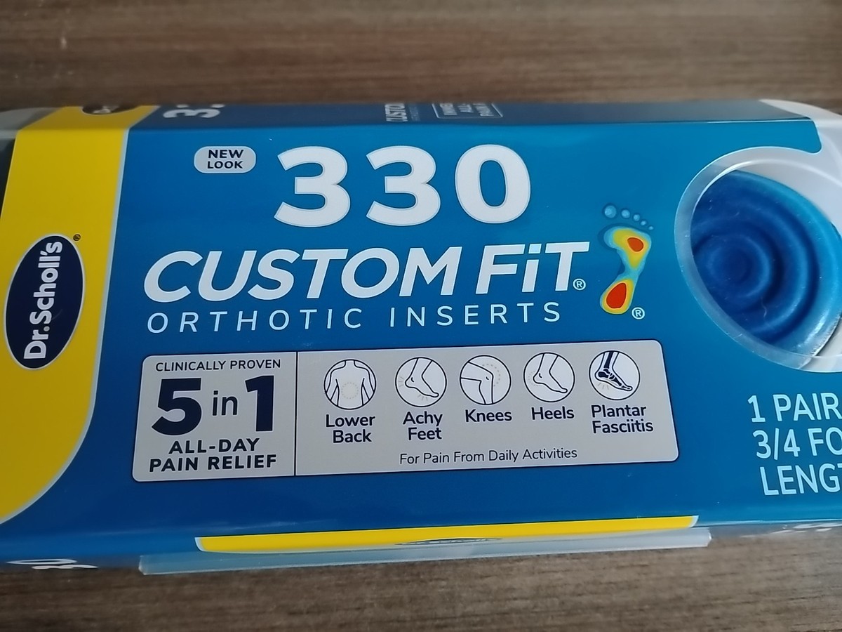 When Using Insoles Men Scholl's Custom Fit Orthotics 3/4