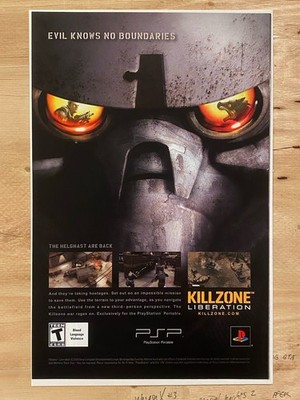 Killzone 2006 PlayStation 2 Wall Art   Retro Shooter Game Ad