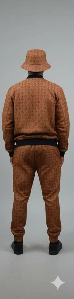 黑色 Friday Sale MCM 皮革田径套装男式设计师豪华套装棕色 — 第 4/4 张图片