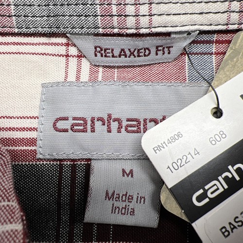 Carhartt Relaxed Fit Button Down Langarm Hemd Herren M Reg Rot Kariert Neu mit Etikett - Bild 12 von 15