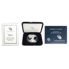 2013 W Proof Silver American Eagle. Box & COA. BONUS. 1 Gram 999 Pure Silver Bar
