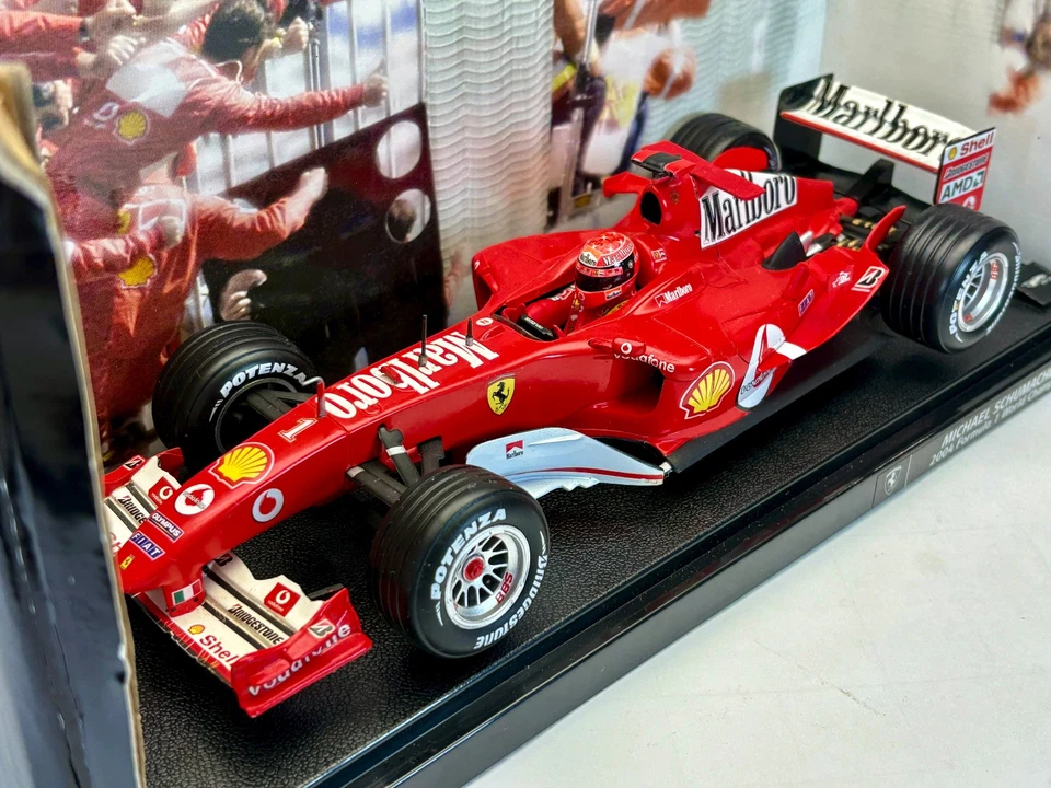 1:18 Hot Wheels Ferrari F2004 Michael Schumacher World Champion  B6201 Marlboro - Image 3 of 4