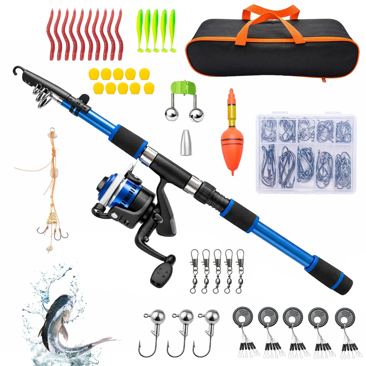 ebay fishing rod and reel combos Amazon.com: QUUREN Combo Carbon Fiber Telescopic Fishing Rod Kit with Fishing Line, Fishing Lures Accessories and Carrier Bag Portable Freshwater Saltwater Fishing Rod and Reel : Everything Regardless if youre fighting a big redfish or a bull mahi Spinning Combo Ultra Light Fishing