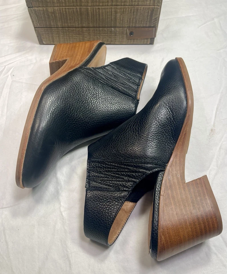 Botines de cuero negro con espalda abierta Gentle Souls Harlie Sling Back para mujer talla 6 Foto 4 de 4